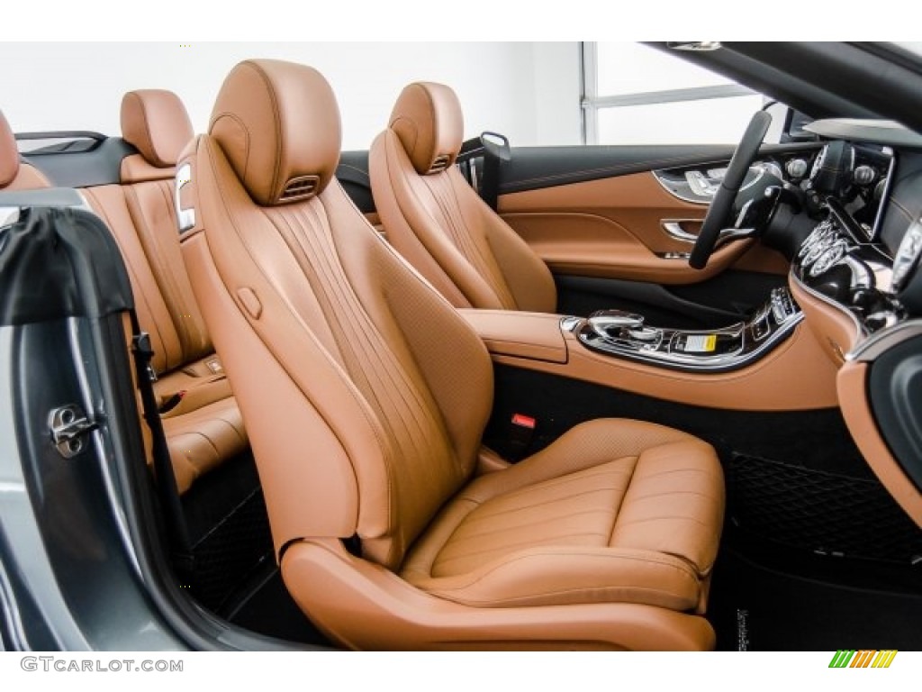 Saddle Brown/Black Interior 2018 Mercedes-Benz E 400 Convertible Photo #123842355