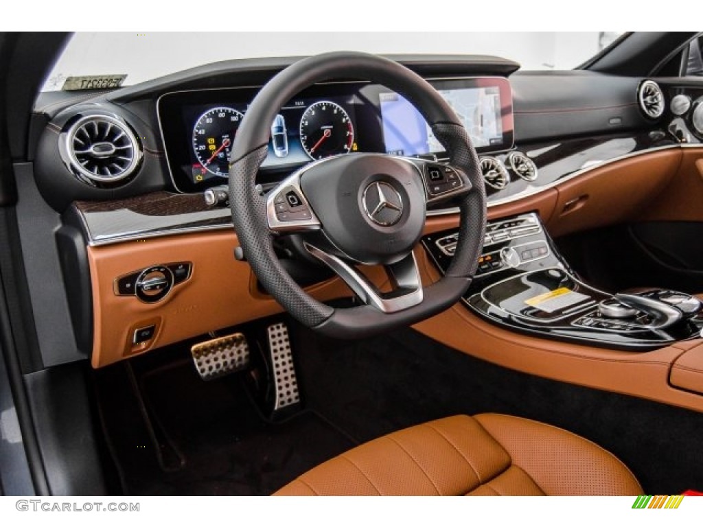 2018 Mercedes-Benz E 400 Convertible Saddle Brown/Black Dashboard Photo #123842412