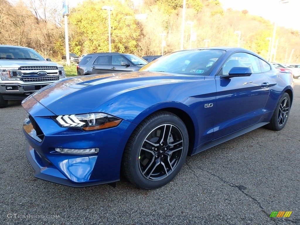 Lightning Blue 2018 Ford Mustang GT Fastback Exterior Photo #123844032