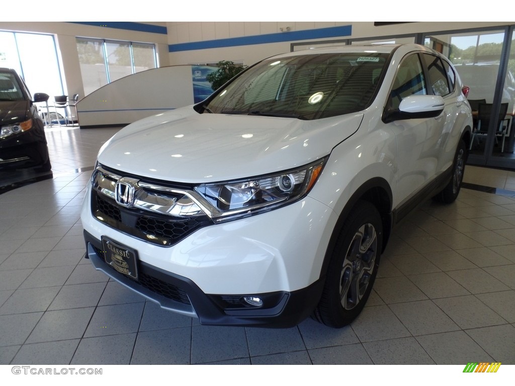 2018 CR-V EX AWD - White Diamond Pearl / Black photo #1