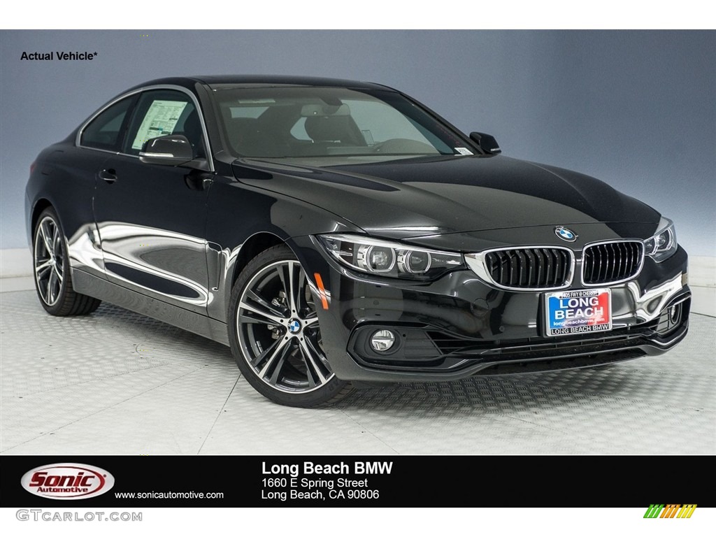 2018 4 Series 430i Coupe - Black Sapphire Metallic / Black photo #1