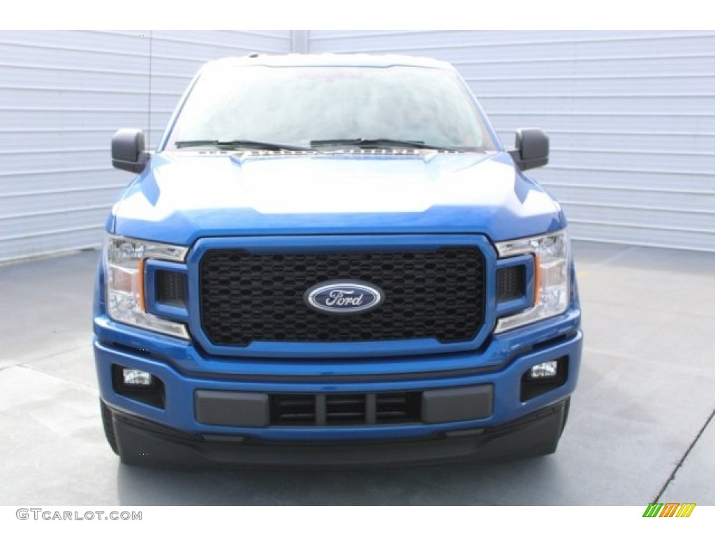 2018 F150 STX SuperCab - Lightning Blue / Earth Gray photo #2