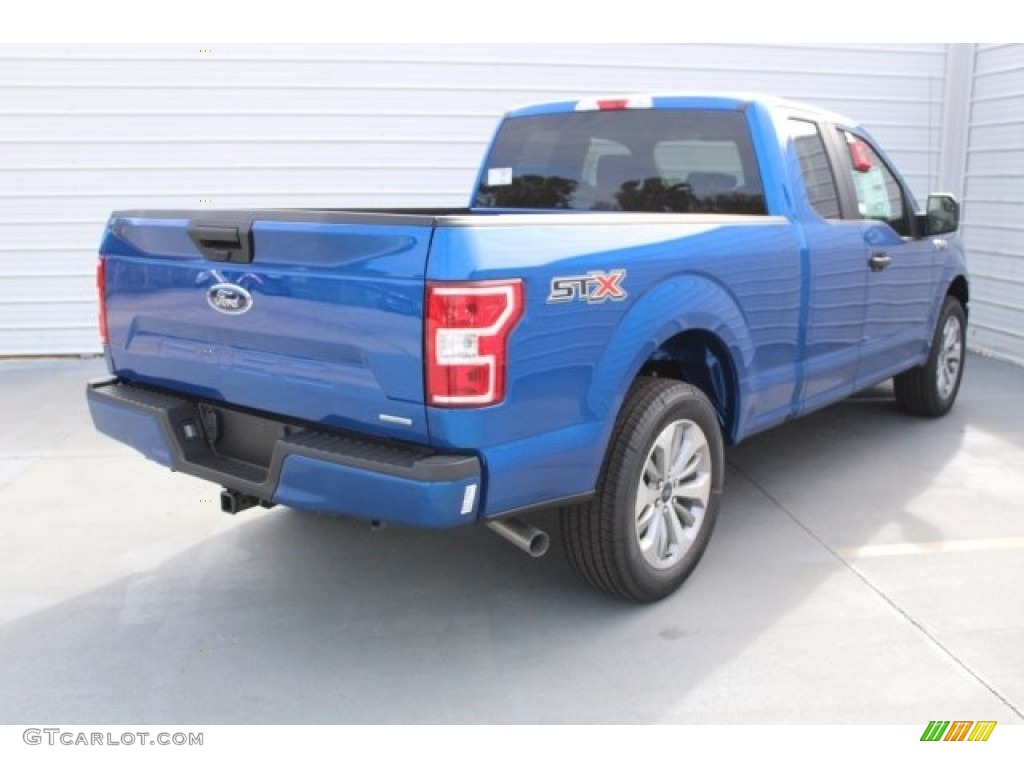 2018 F150 STX SuperCab - Lightning Blue / Earth Gray photo #9