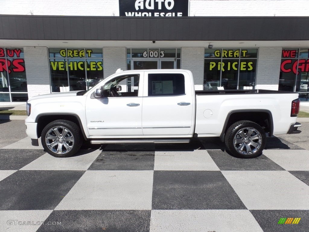 2016 Sierra 1500 Denali Crew Cab 4WD - White Frost Tricoat / Cocoa/Dune photo #1