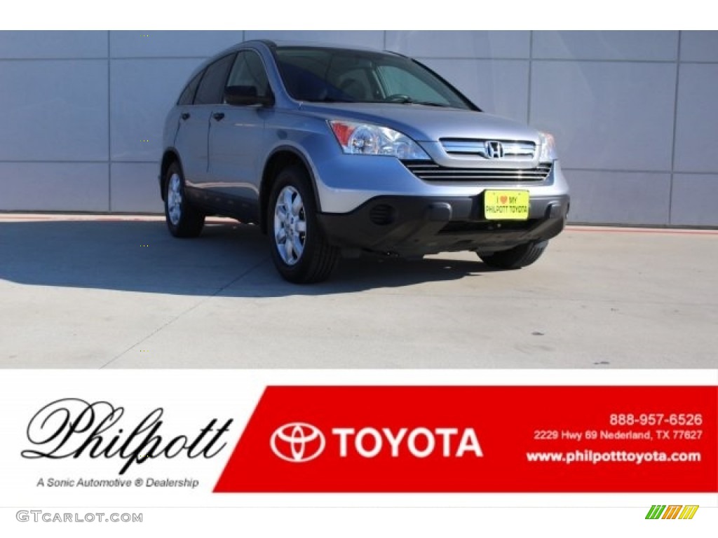 2008 CR-V EX 4WD - Whistler Silver Metallic / Black photo #1