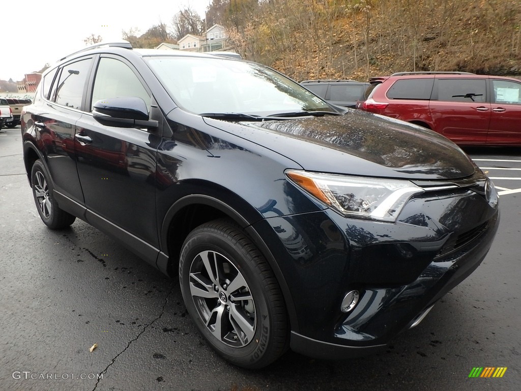 2018 RAV4 XLE AWD - Electric Storm Blue / Black photo #1