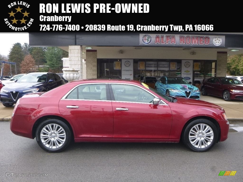 2013 300 AWD - Deep Cherry Red Crystal Pearl / Black/Light Frost Beige photo #1