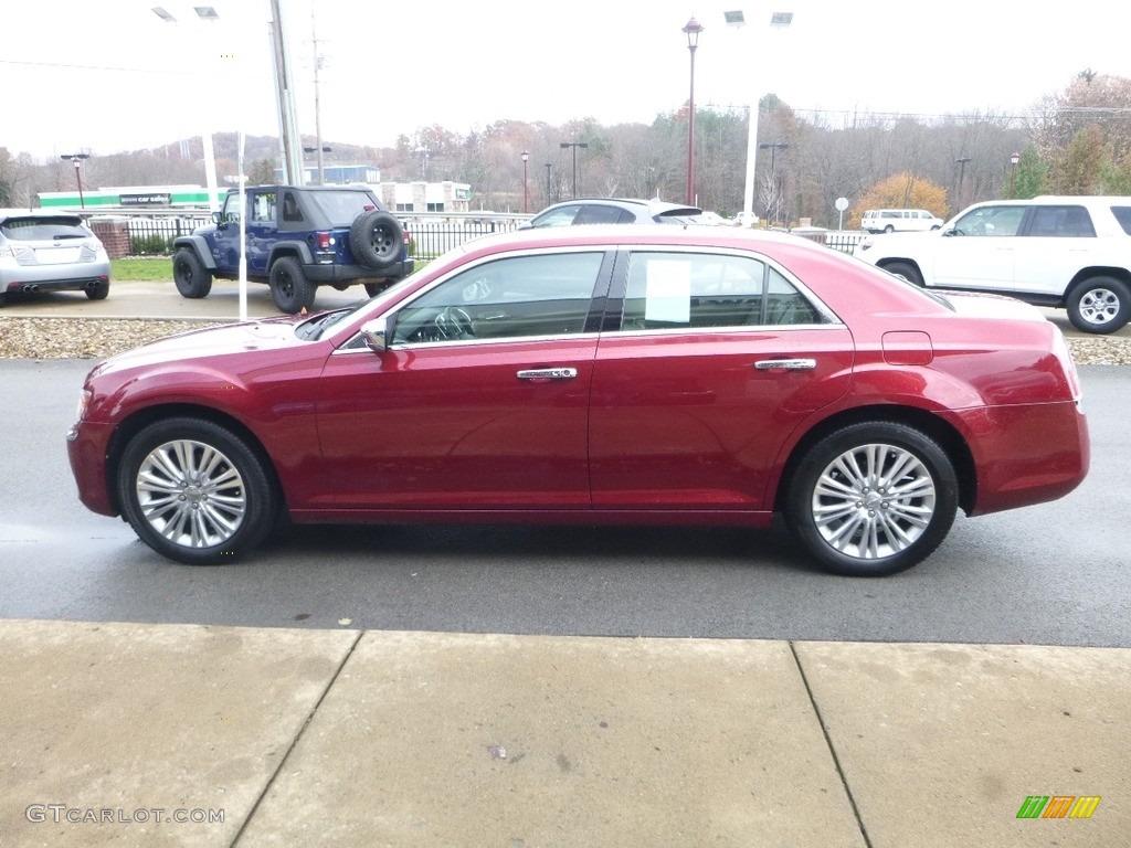 2013 300 AWD - Deep Cherry Red Crystal Pearl / Black/Light Frost Beige photo #6