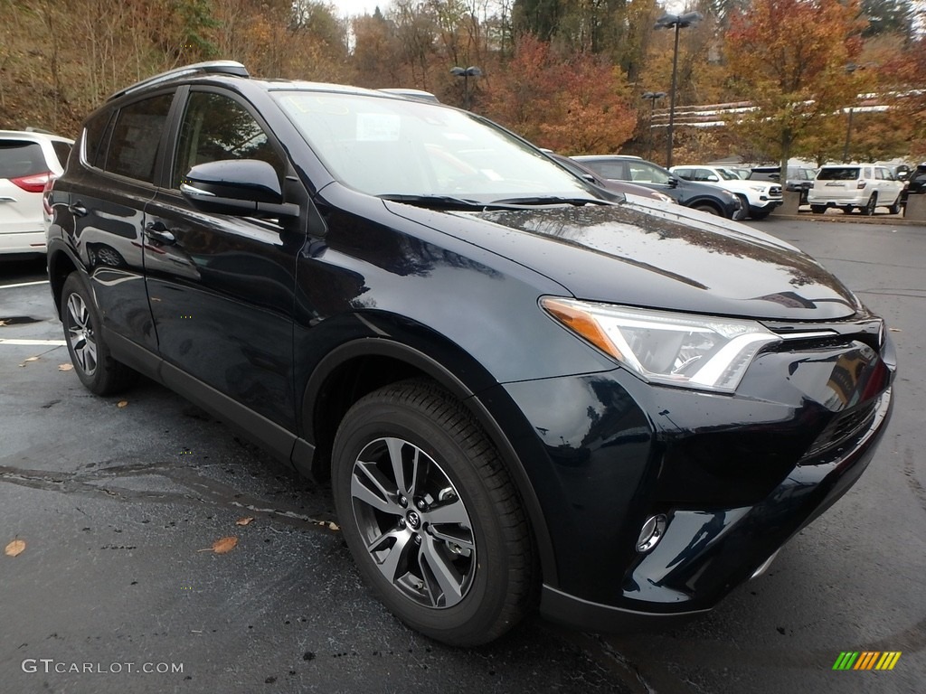 2018 RAV4 XLE AWD - Electric Storm Blue / Black photo #1