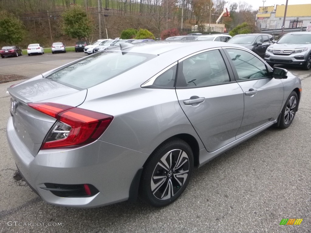 2017 Civic EX-L Sedan - Lunar Silver Metallic / Black photo #4