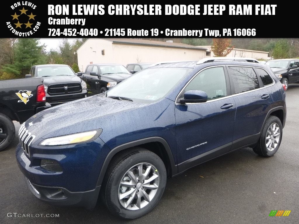 2018 Cherokee Limited 4x4 - Patriot Blue Pearl / Black photo #1