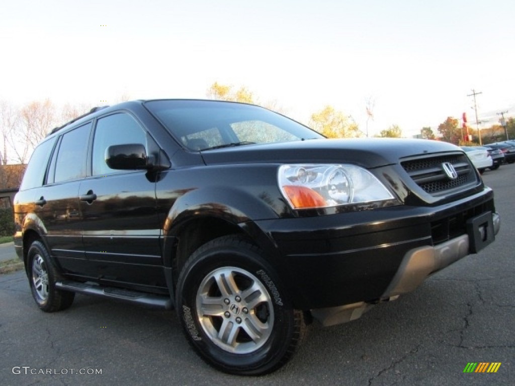 2005 Pilot EX-L 4WD - Nighthawk Black Pearl / Gray photo #2