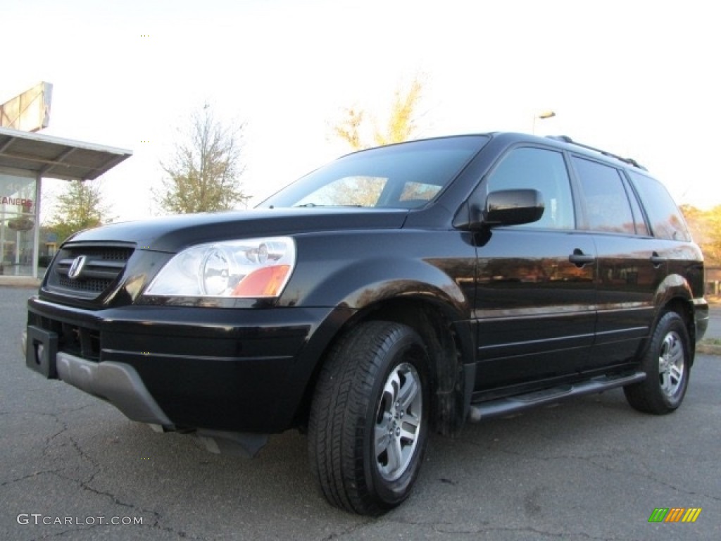 2005 Pilot EX-L 4WD - Nighthawk Black Pearl / Gray photo #6