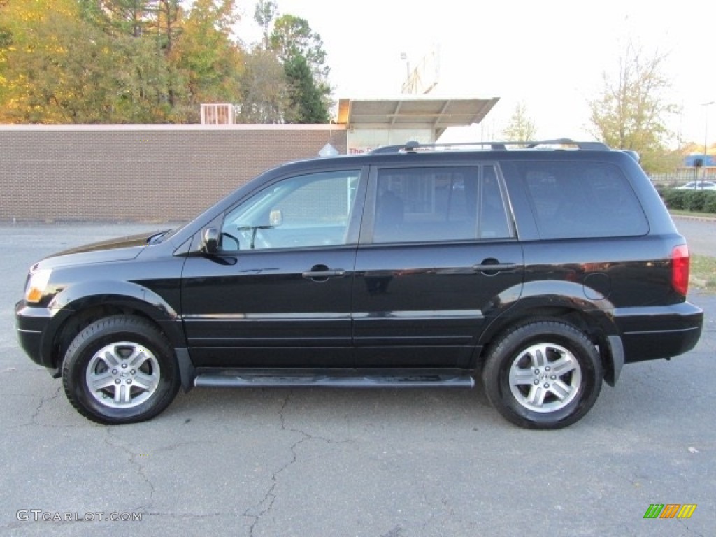 2005 Pilot EX-L 4WD - Nighthawk Black Pearl / Gray photo #7