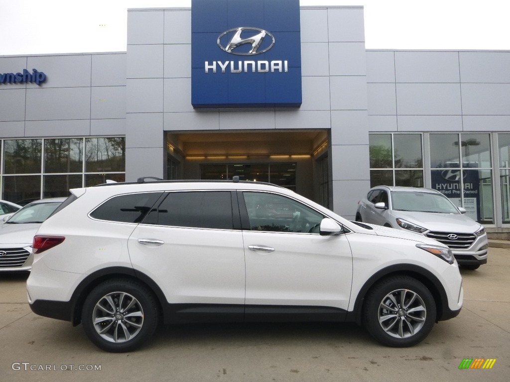 2018 Santa Fe SE AWD - Monaco White / Beige photo #1