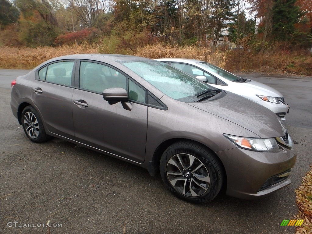 2014 Civic EX Sedan - Urban Titanium Metallic / Black photo #5