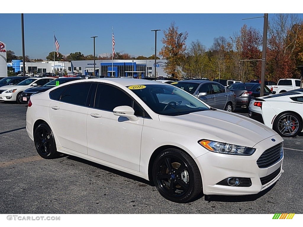 White Platinum Tri-Coat Metallic Ford Fusion