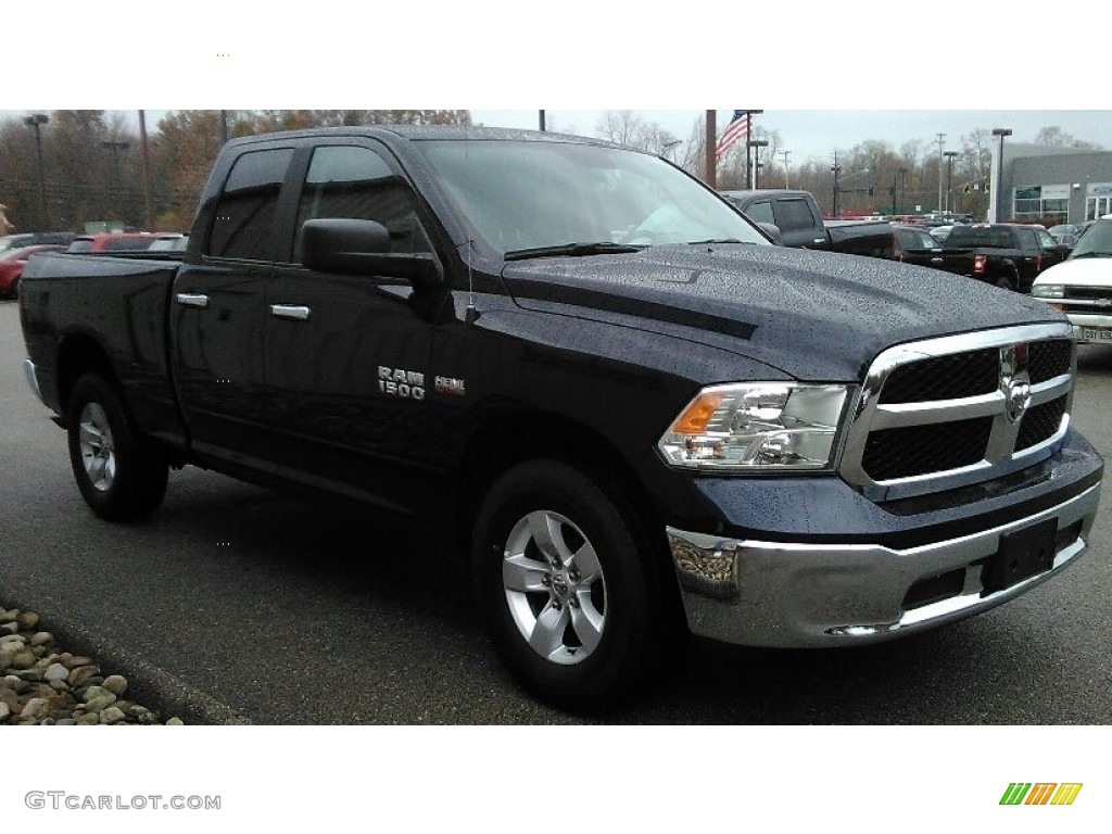 2017 1500 Big Horn Quad Cab 4x4 - True Blue Pearl / Black/Diesel Gray photo #3