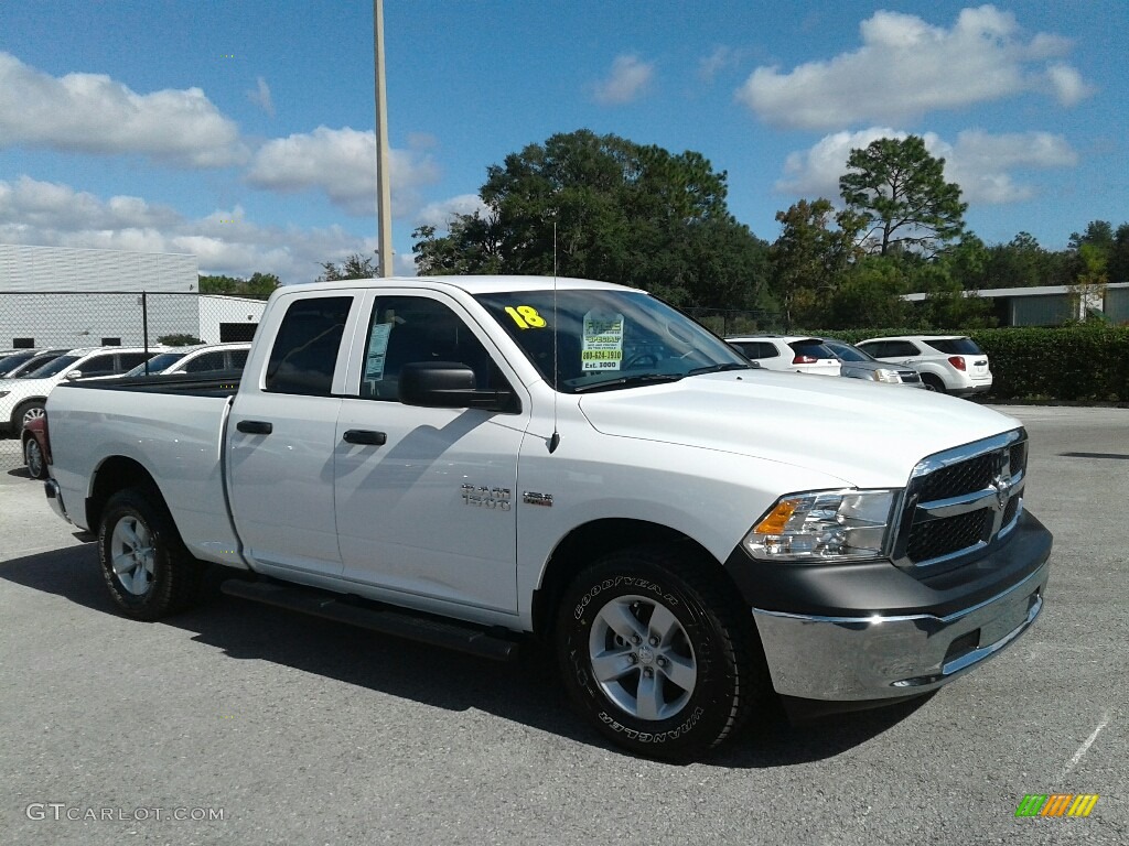 2018 1500 Tradesman Quad Cab - Bright White / Black/Diesel Gray photo #7