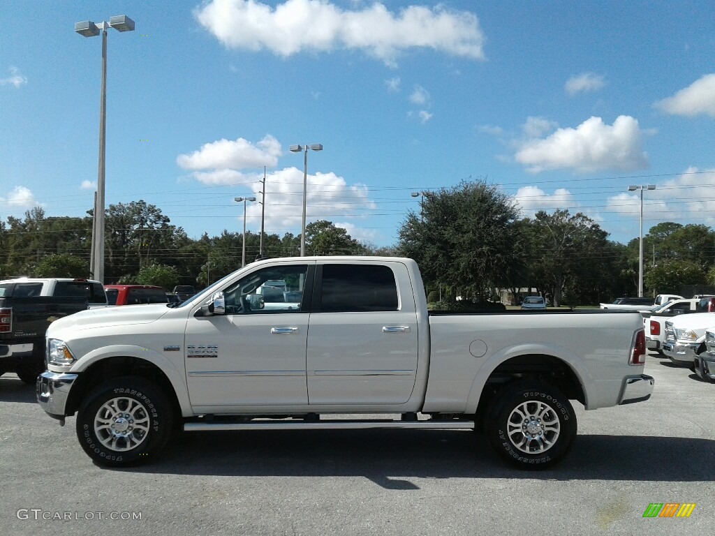 2018 2500 Laramie Crew Cab 4x4 - Pearl White / Black photo #2