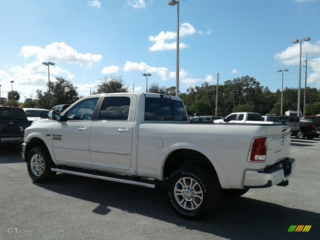 2018 2500 Laramie Crew Cab 4x4 - Pearl White / Black photo #3