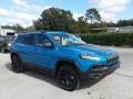 2018 Hydro Blue Pearl Jeep Cherokee Trailhawk 4x4  photo #7