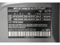 787: Mountain Grey Metallic 2018 Mercedes-Benz GLA 250 Color Code