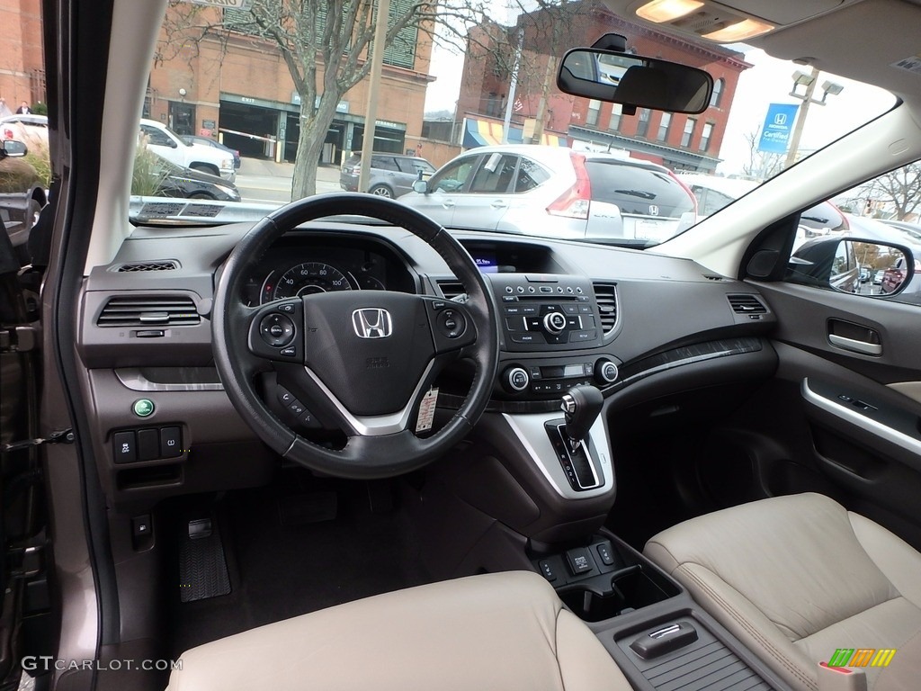 2014 CR-V EX-L AWD - Alabaster Silver Metallic / Beige photo #8