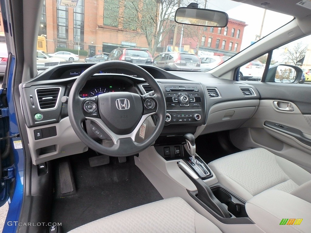 2015 Civic LX Sedan - Dyno Blue Pearl / Gray photo #8