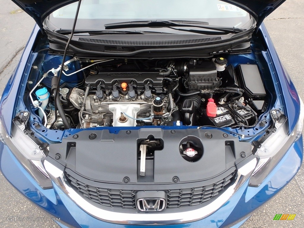 2015 Civic LX Sedan - Dyno Blue Pearl / Gray photo #17
