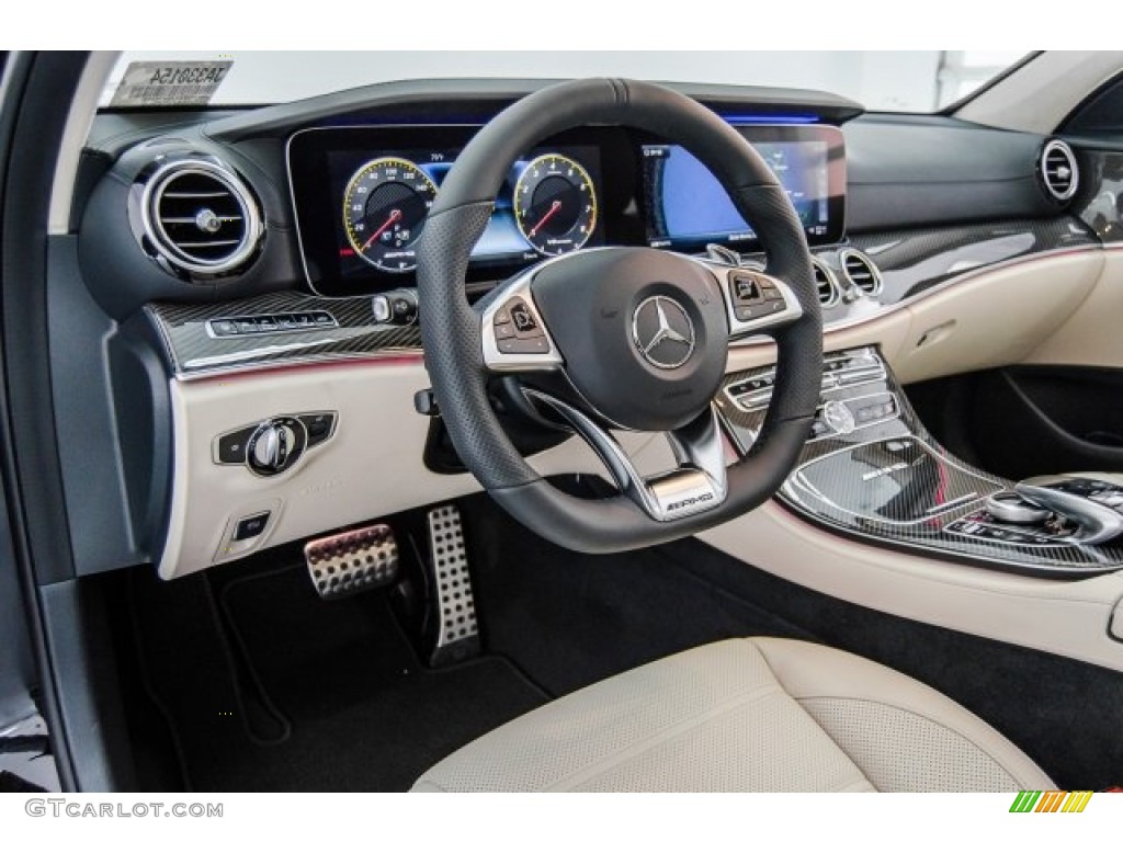 2018 Mercedes-Benz E AMG 63 S 4Matic Wagon Macchiato Beige/Black Dashboard Photo #123877789