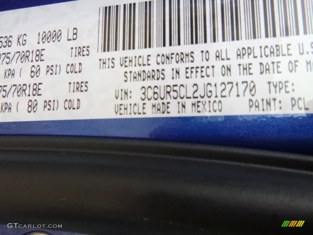 2018 2500 Color Code PCL for Blue Streak Pearl Photo #123877846