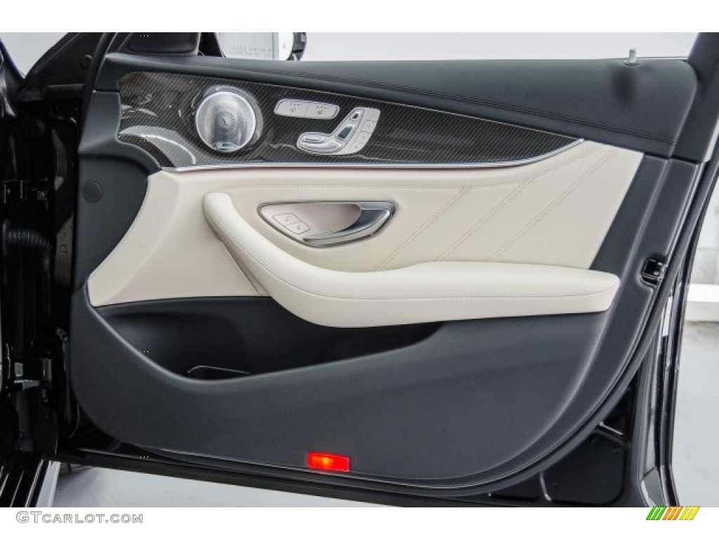 2018 Mercedes-Benz E AMG 63 S 4Matic Wagon Macchiato Beige/Black Door Panel Photo #123877909