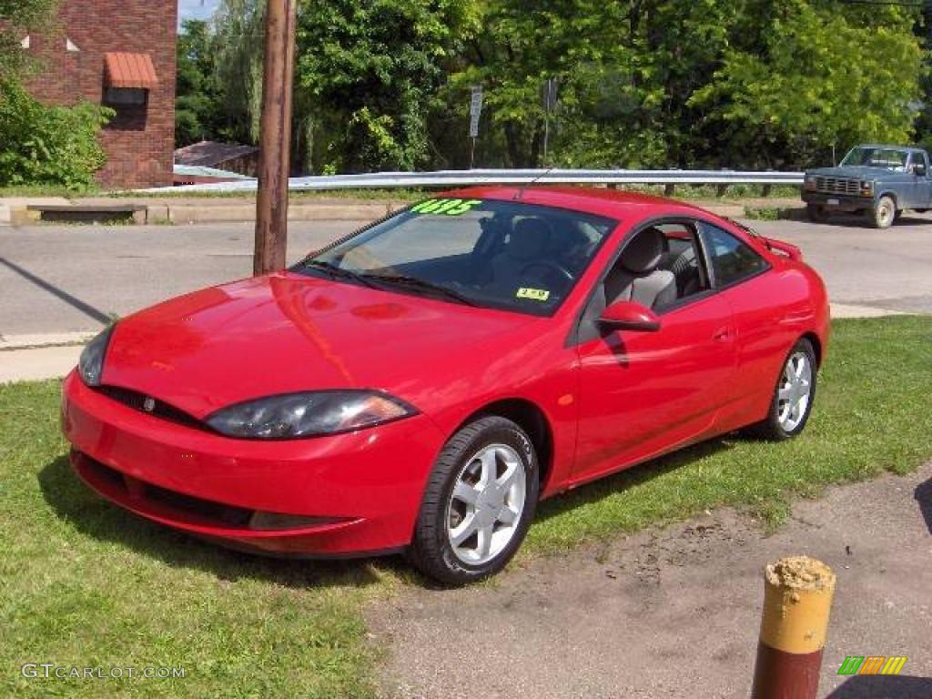 1999 Cougar V6 - Rio Red Clearcoat / Midnight Black photo #2