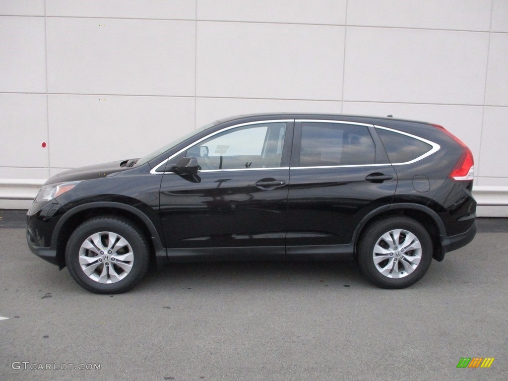 2014 CR-V EX AWD - Crystal Black Pearl / Black photo #2