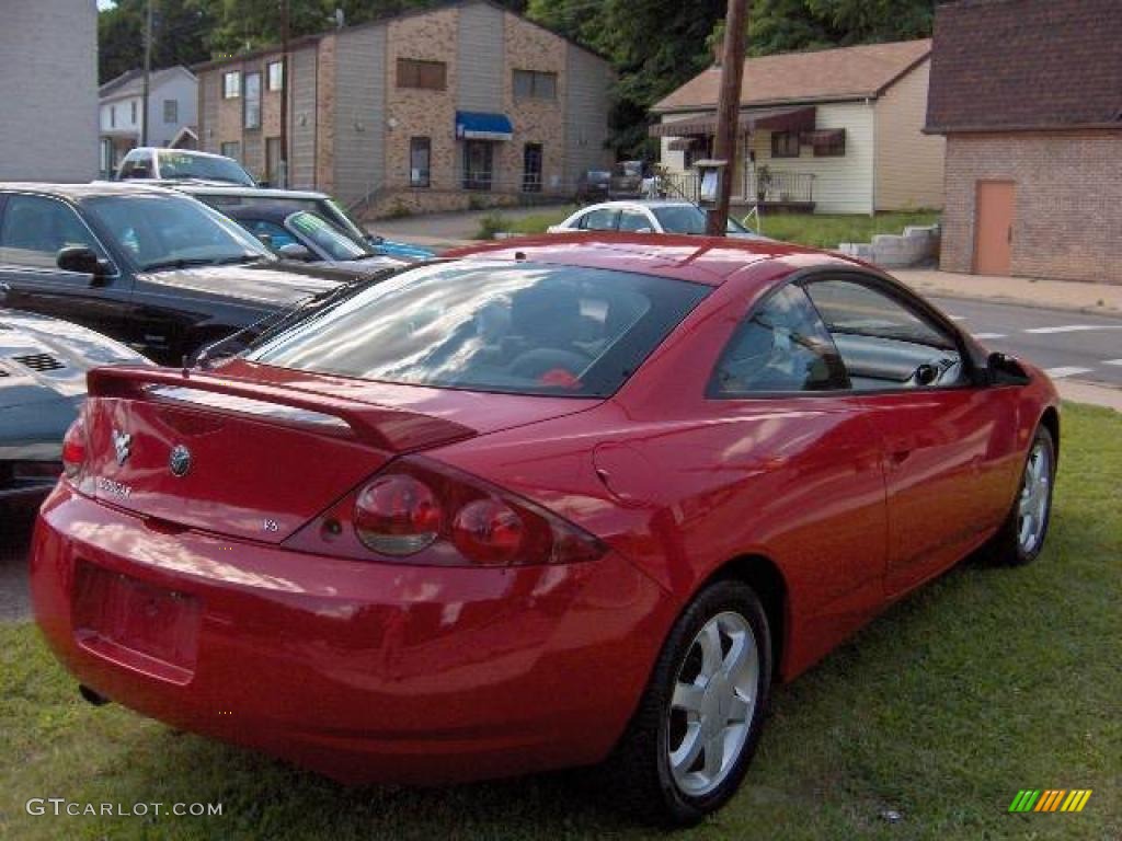 1999 Cougar V6 - Rio Red Clearcoat / Midnight Black photo #8