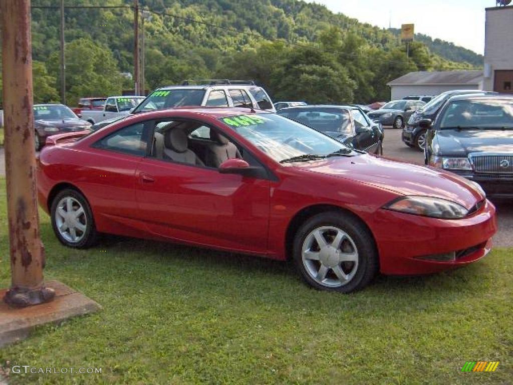 1999 Cougar V6 - Rio Red Clearcoat / Midnight Black photo #9