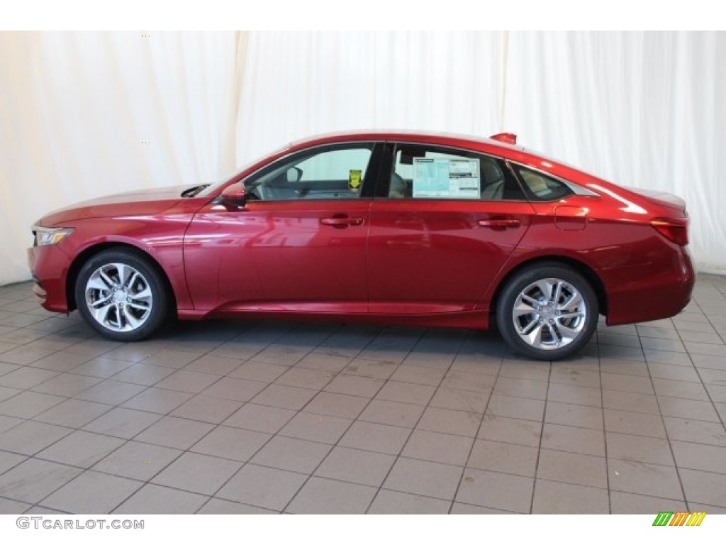 2018 Accord LX Sedan - Radiant Red Metallic / Ivory photo #5