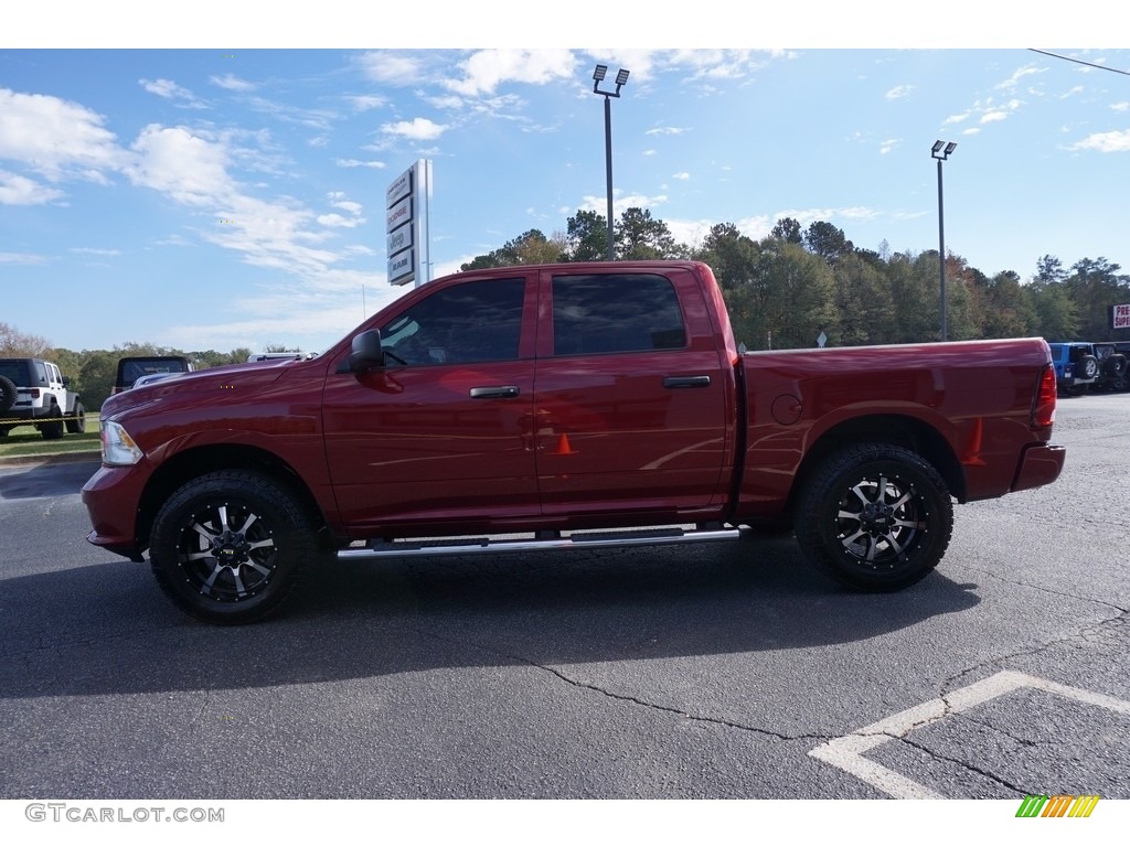 2014 1500 Express Crew Cab 4x4 - Deep Cherry Red Crystal Pearl / Black/Diesel Gray photo #4