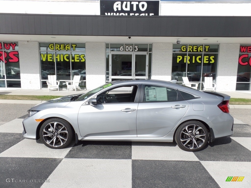 2017 Civic Si Sedan - Lunar Silver Metallic / Black photo #1