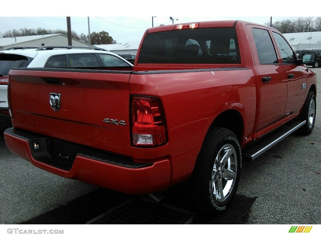 2018 1500 Express Crew Cab 4x4 - Flame Red / Black/Diesel Gray photo #2