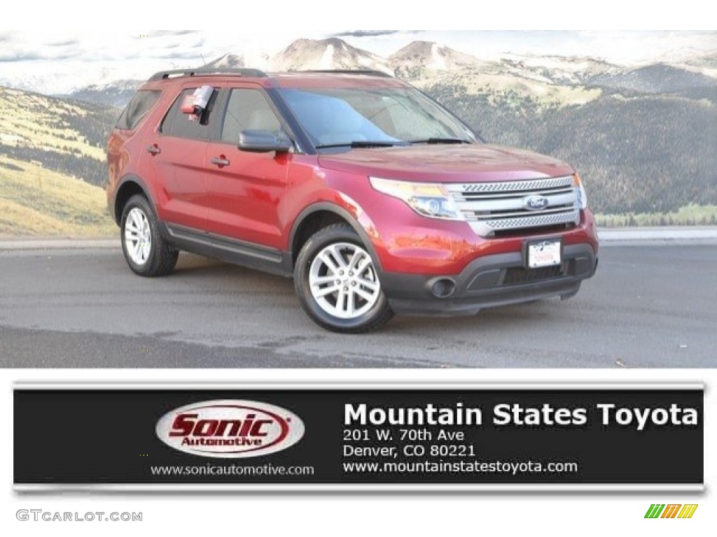 2015 Explorer 4WD - Ruby Red / Medium Light Stone photo #1