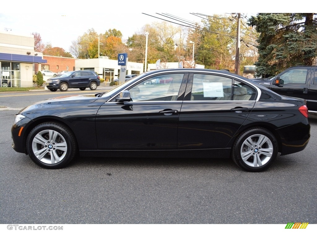 2017 3 Series 330i xDrive Sedan - Black Sapphire Metallic / Venetian Beige/Black photo #5