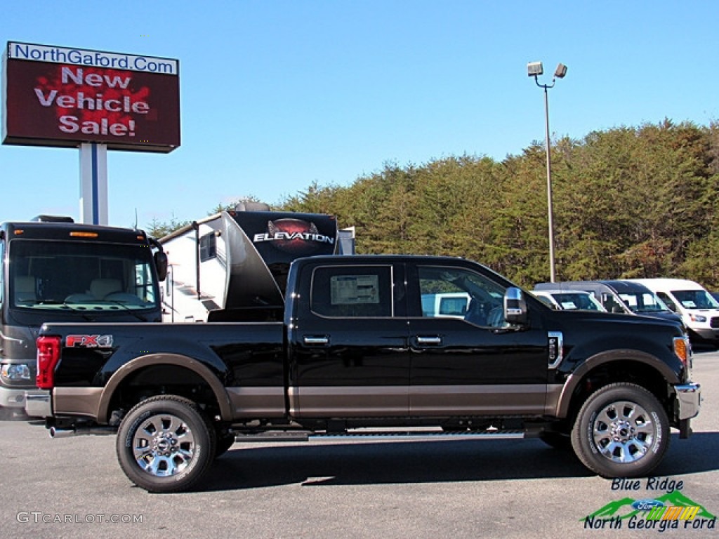 2017 F250 Super Duty Lariat Crew Cab 4x4 - Shadow Black / Black photo #7