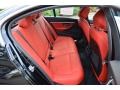 2017 BMW 3 Series Coral Red Interior Rear Seat Photo