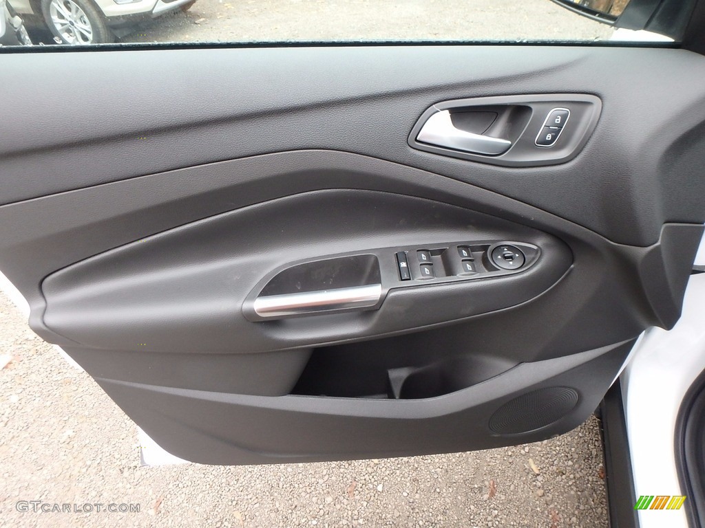 2018 Ford Escape SEL Charcoal Black Door Panel Photo #123894694