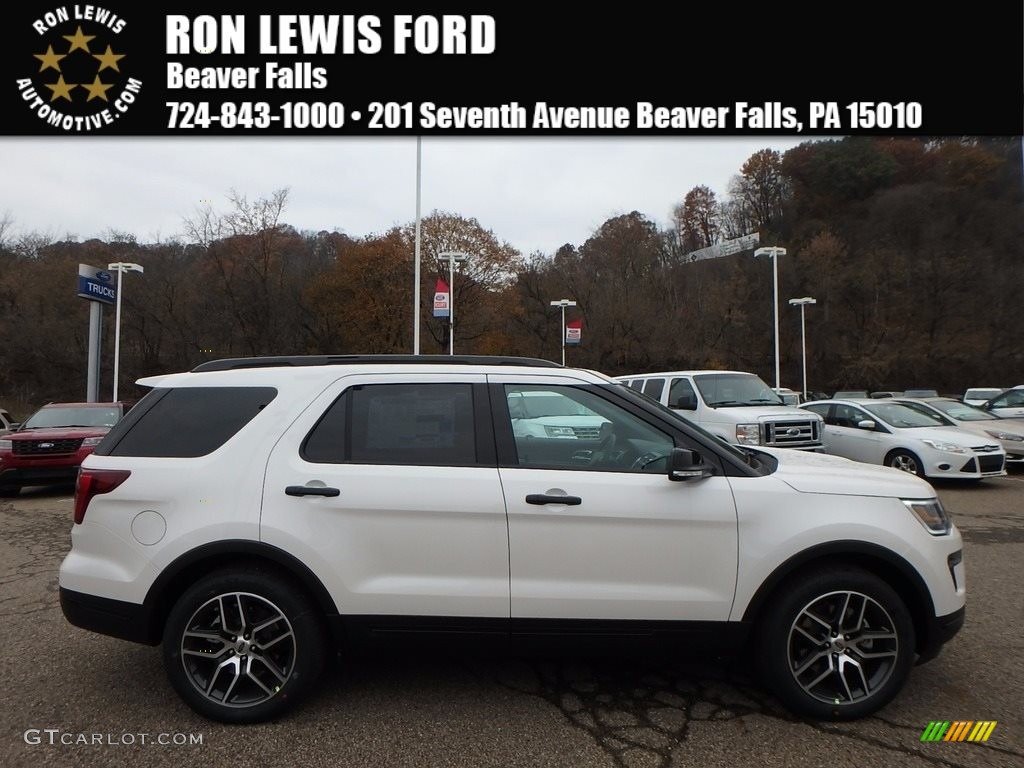 2018 Explorer Sport 4WD - White Platinum / Ebony Black photo #1