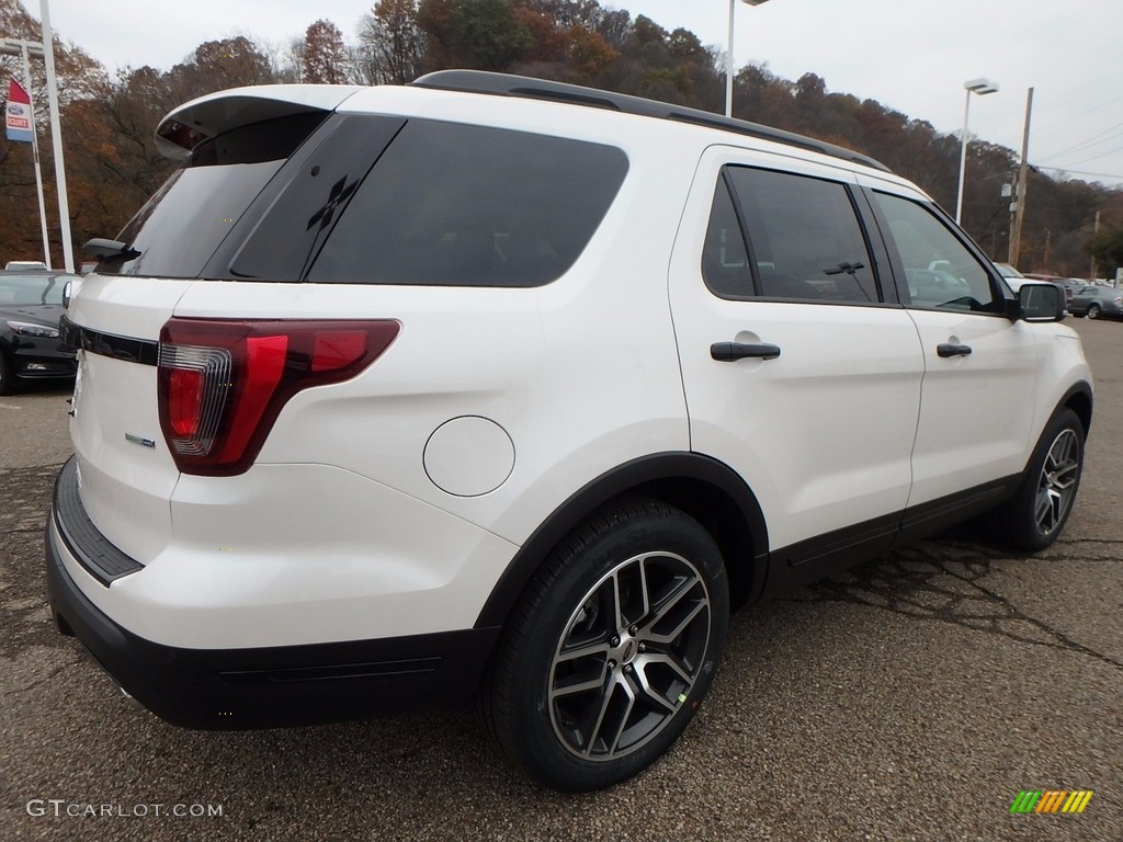 2018 Explorer Sport 4WD - White Platinum / Ebony Black photo #2
