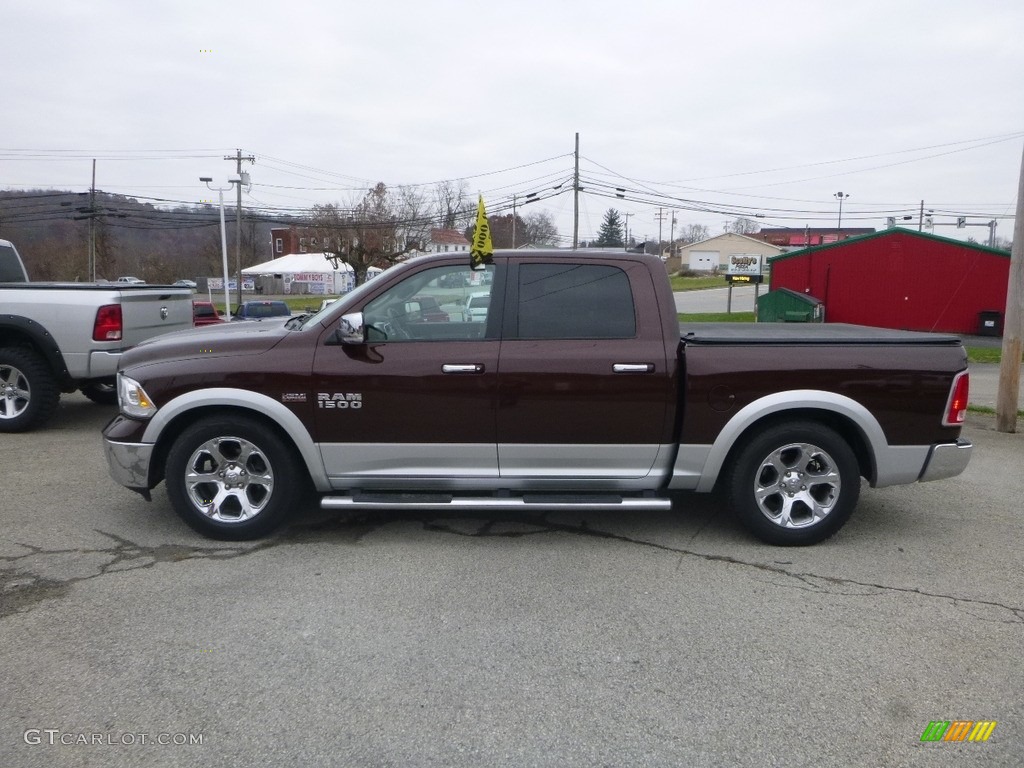 2014 1500 Laramie Crew Cab 4x4 - Western Brown / Canyon Brown/Light Frost Beige photo #2