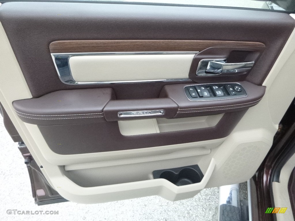 2014 1500 Laramie Crew Cab 4x4 - Western Brown / Canyon Brown/Light Frost Beige photo #13